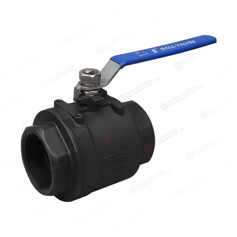 Two-piece carbon steel ball valve