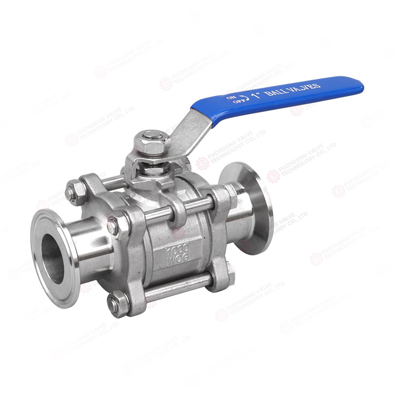 Three-piece quick ball valve