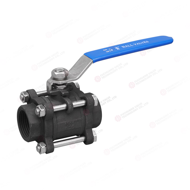 Three-piece carbon steel ball valve