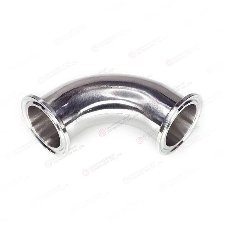 Sanitary quick-installation elbow