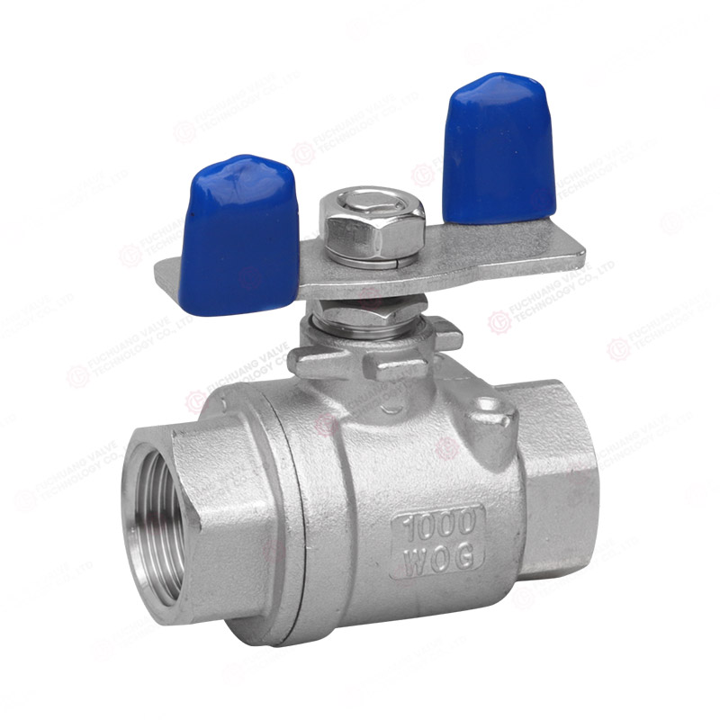 Butterfly-shaped two-piece threaded ball valve