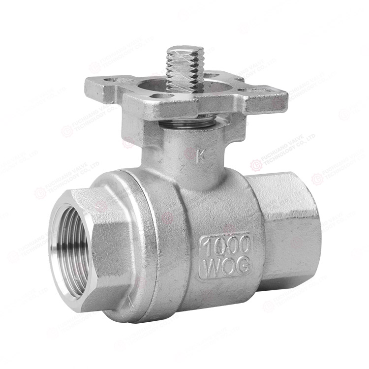 Two-piece high platform ball valve