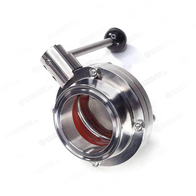 Sanitary quick-installation butterfly valve