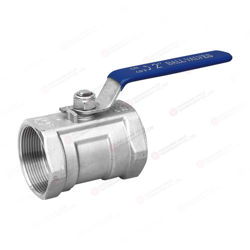 One-piece threaded ball valve